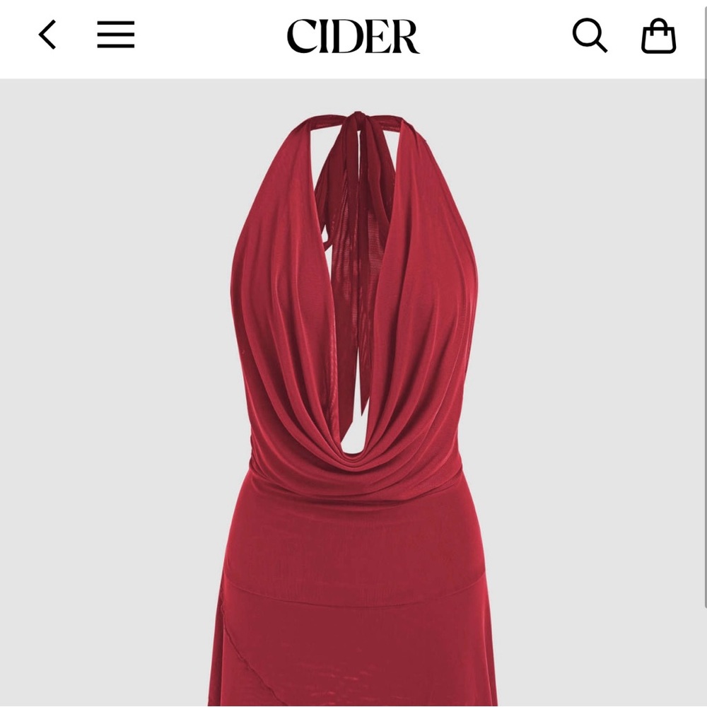 Cider Deep Red Mini Dress
